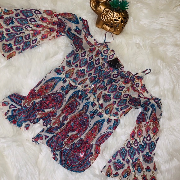 NWOT Moon collection paisley boho blouse - Picture 3 of 8